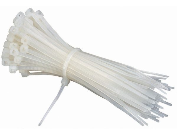 Amarra plástica blanca 500 x 4.8mm 100 pcs