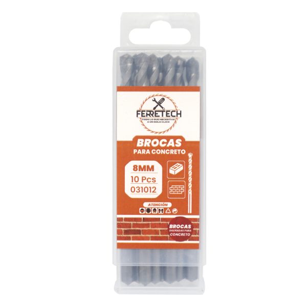 Broca Concreto 8mm 10 un - Calidad Industrial - Imagen 2
