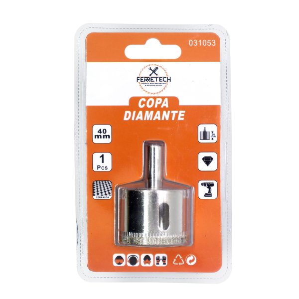 Broca Copa Diamantada 40mm - Imagen 2