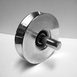 Rueda Portón con Pasador 50mm canal V